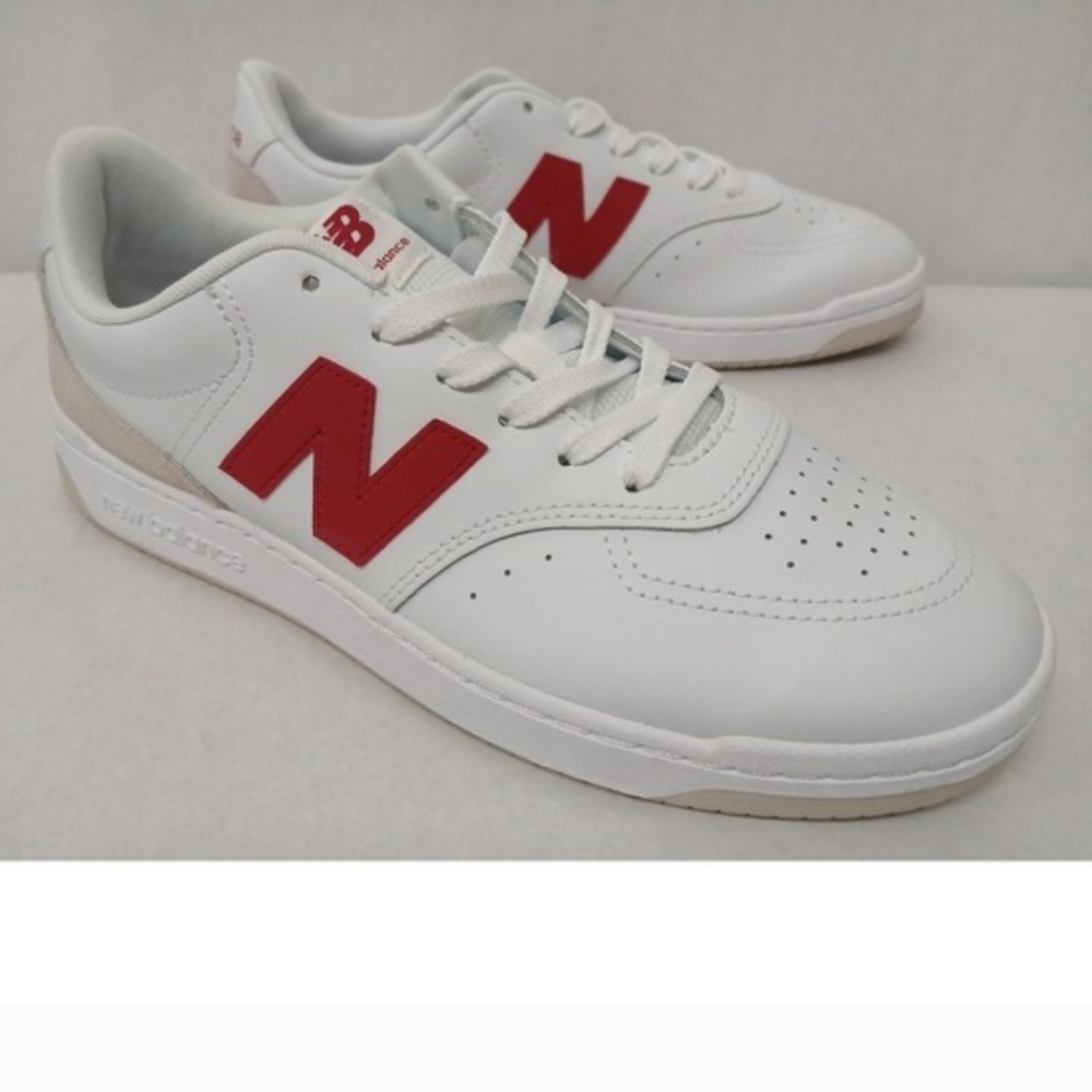 NWOT Unisex New Balance BB80 White and Red Athletic Shoes - Picture 3 of 8
